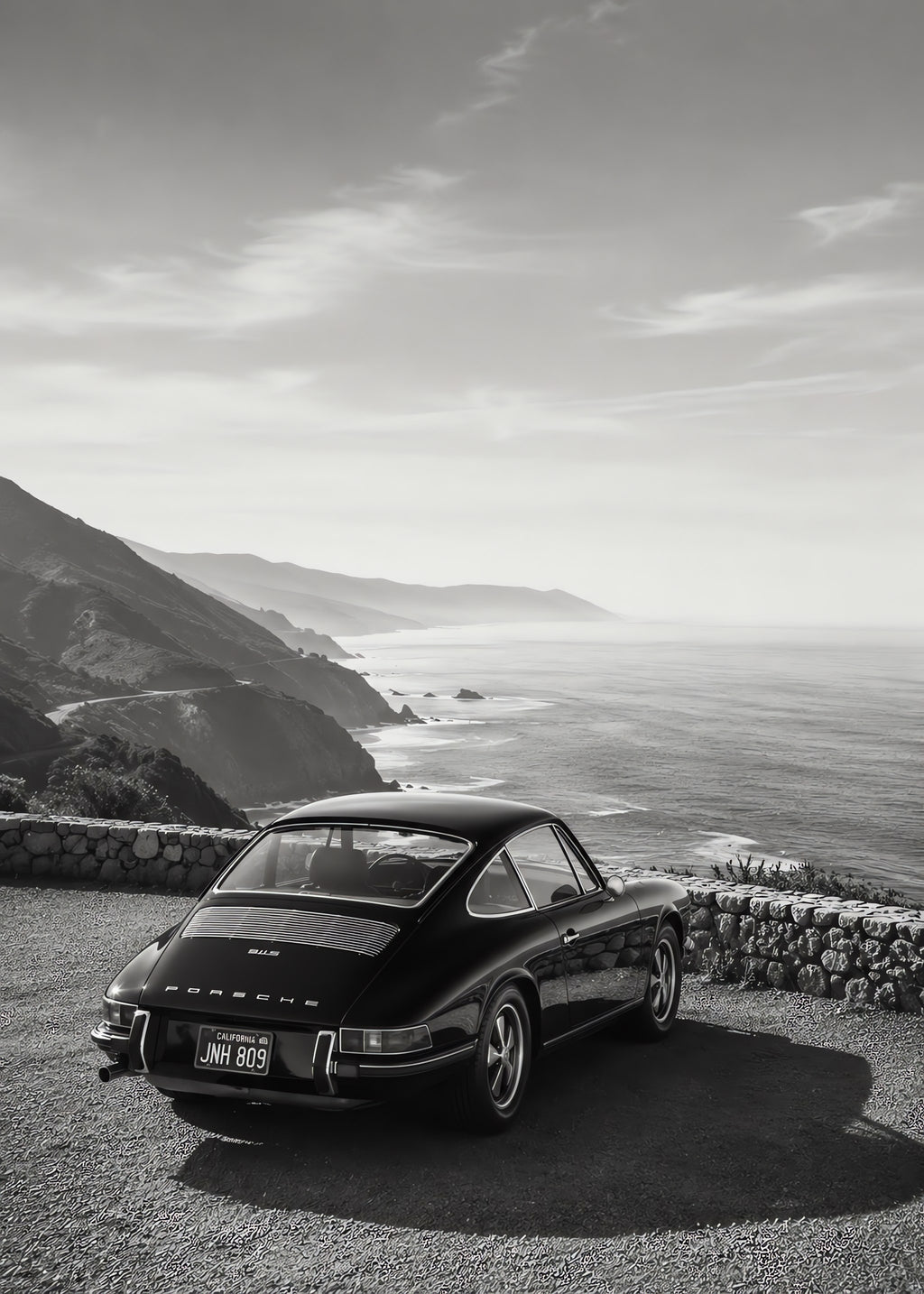 Coastal Road Escape, flat artwork