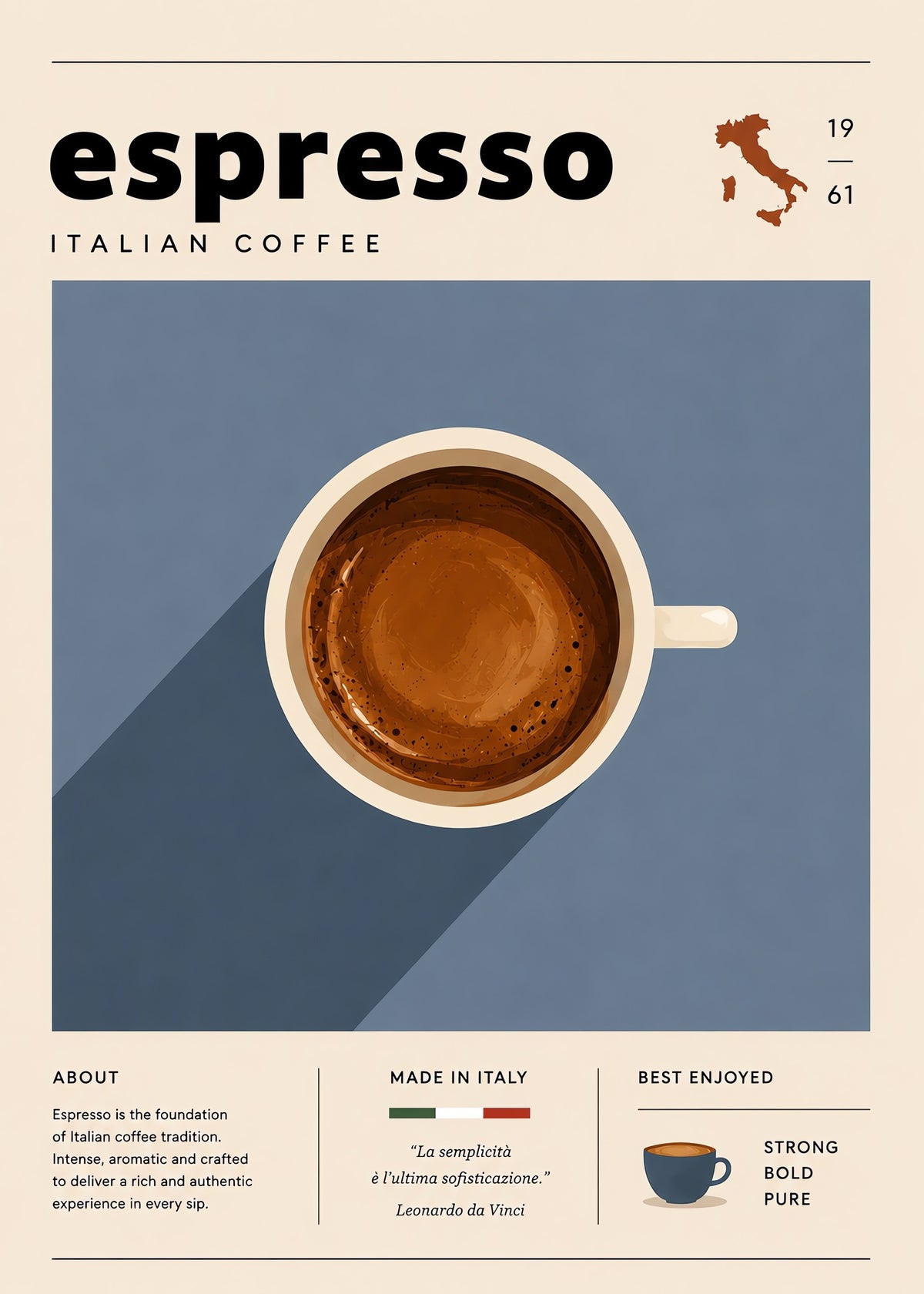 Italian Espresso Moment, flat artwork