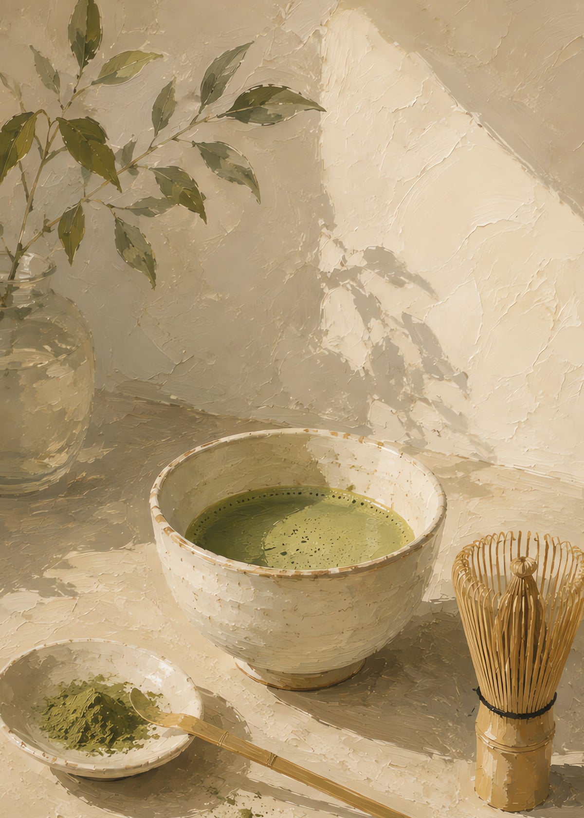 Matcha in Oils, flat artwork