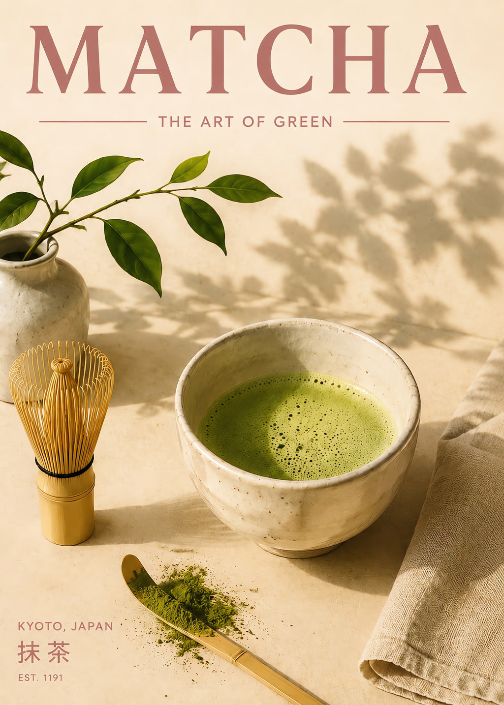 Matcha Morning Ritual, flat artwork