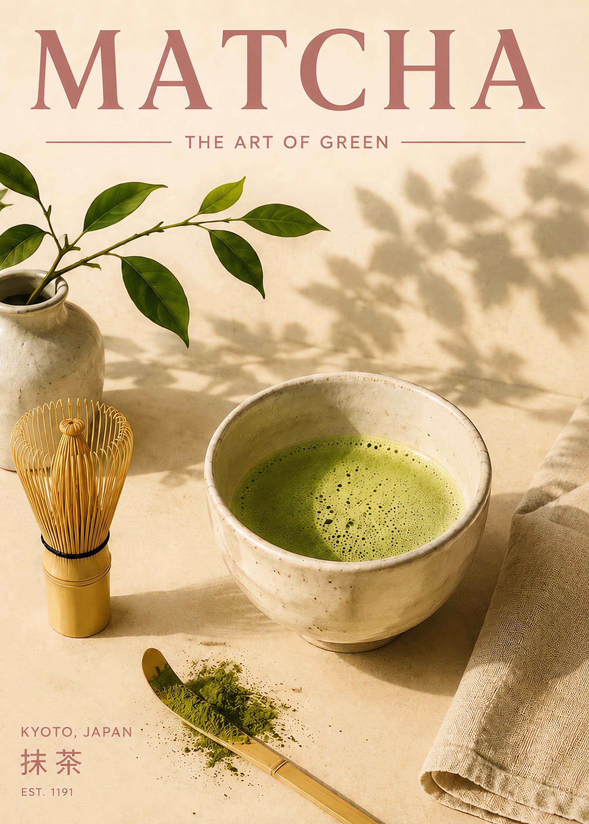 Matcha Morning Ritual, flat artwork