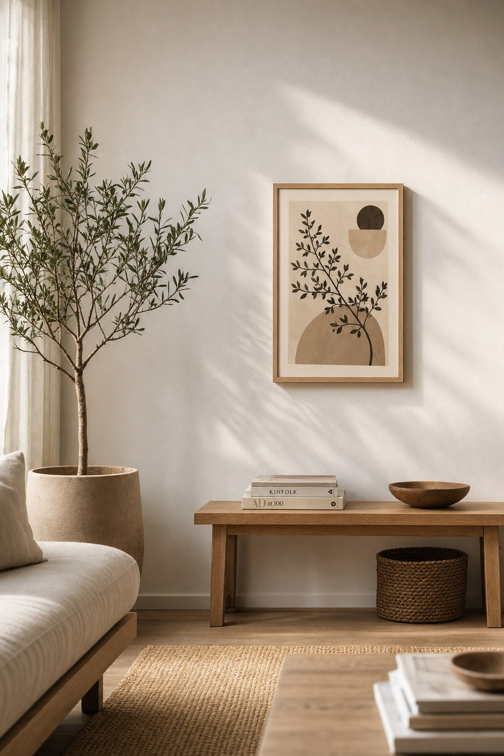 Olive Branch Stillness, styled interior