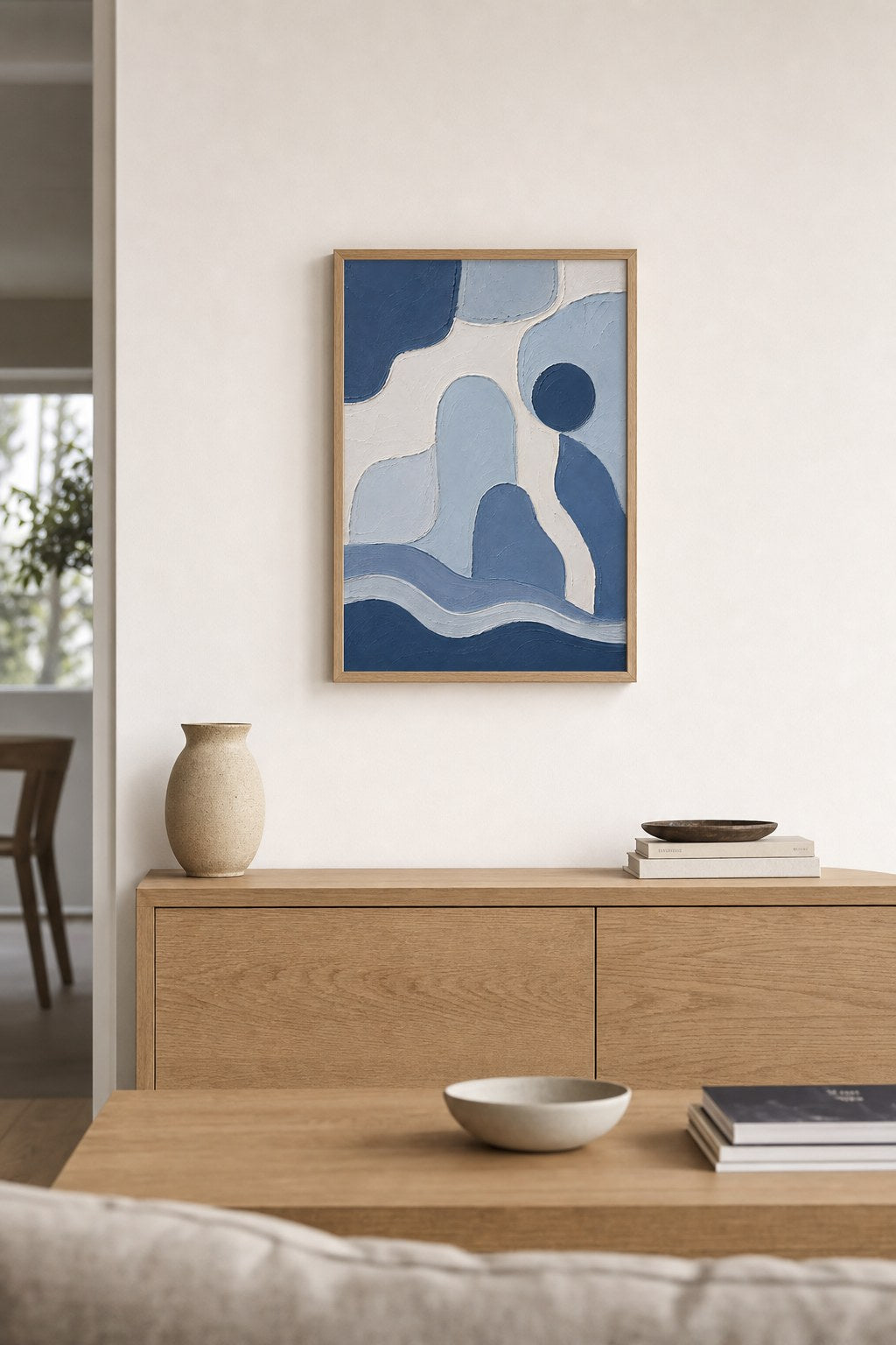 Quiet Blue Pathways, styled interior