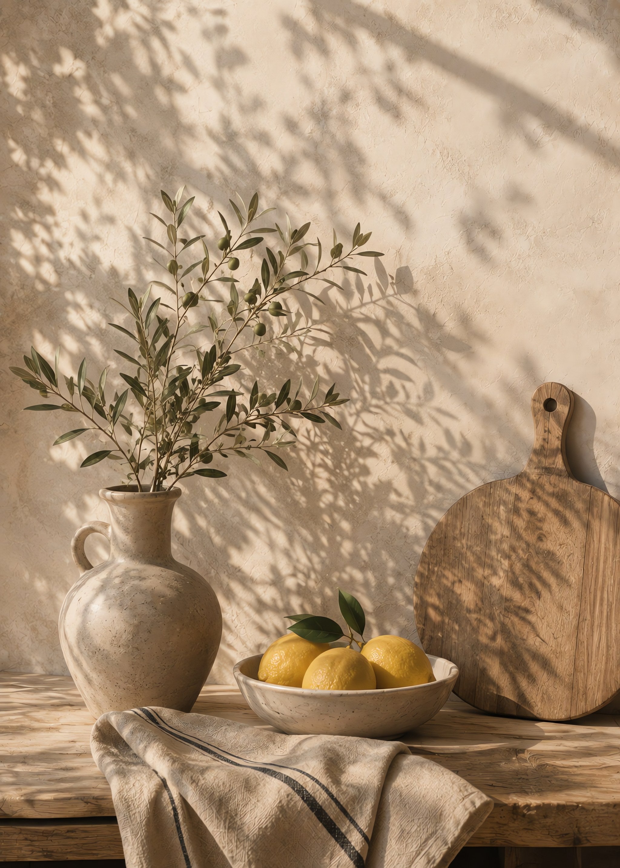 Sunlit Lemon Still Life, flat artwork