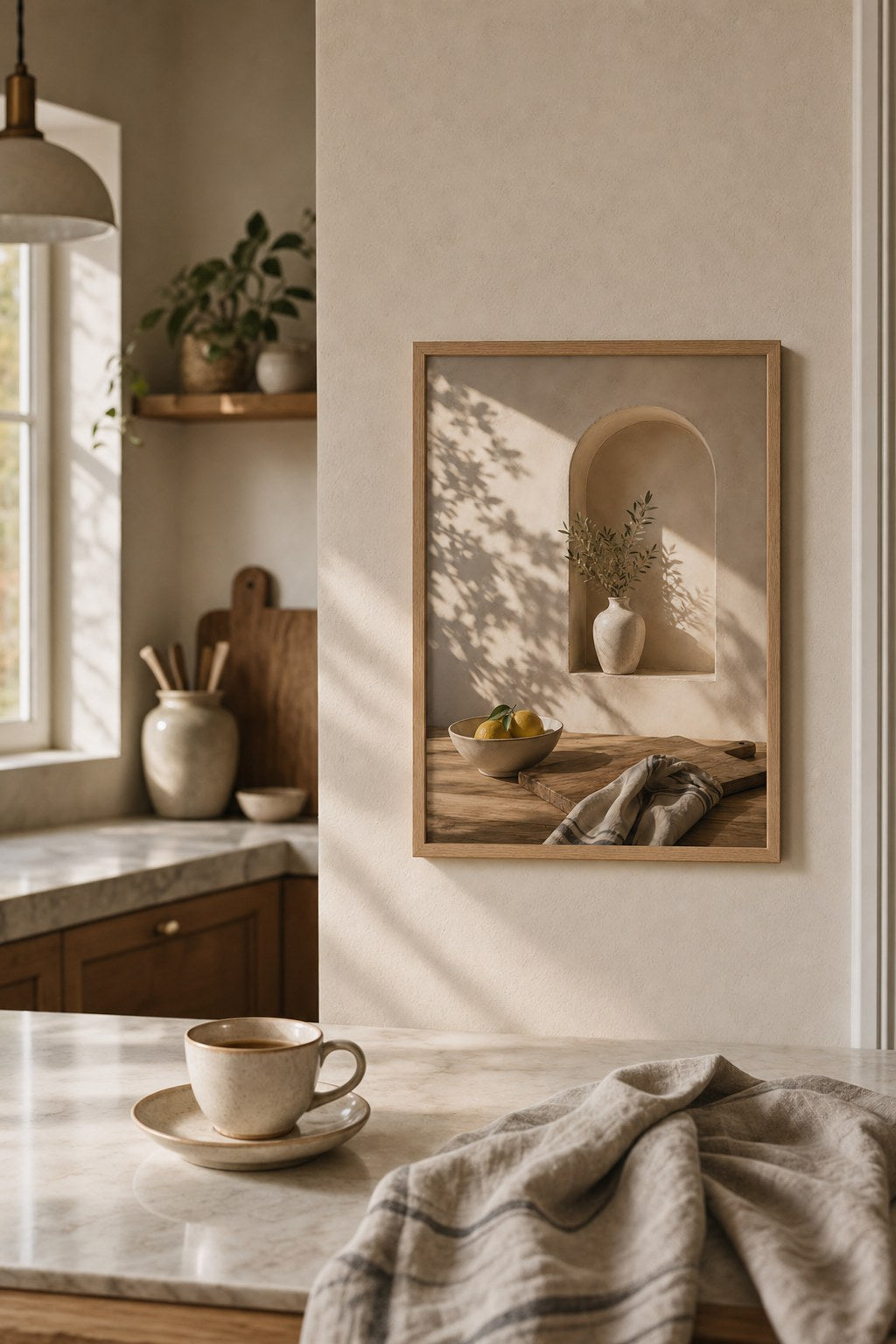 Sunlit Olive Niche, styled interior