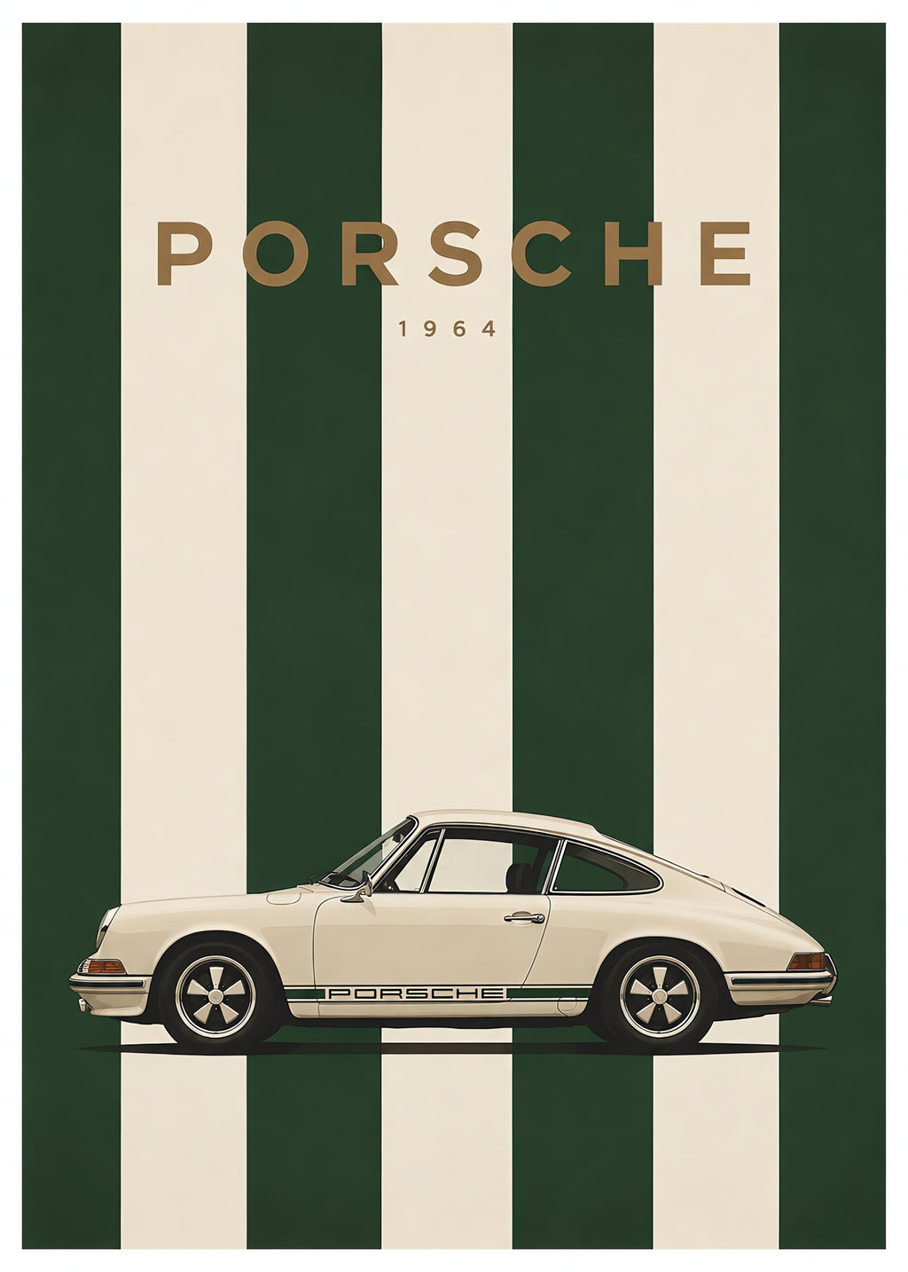 Vintage Racing Stripes, flat artwork