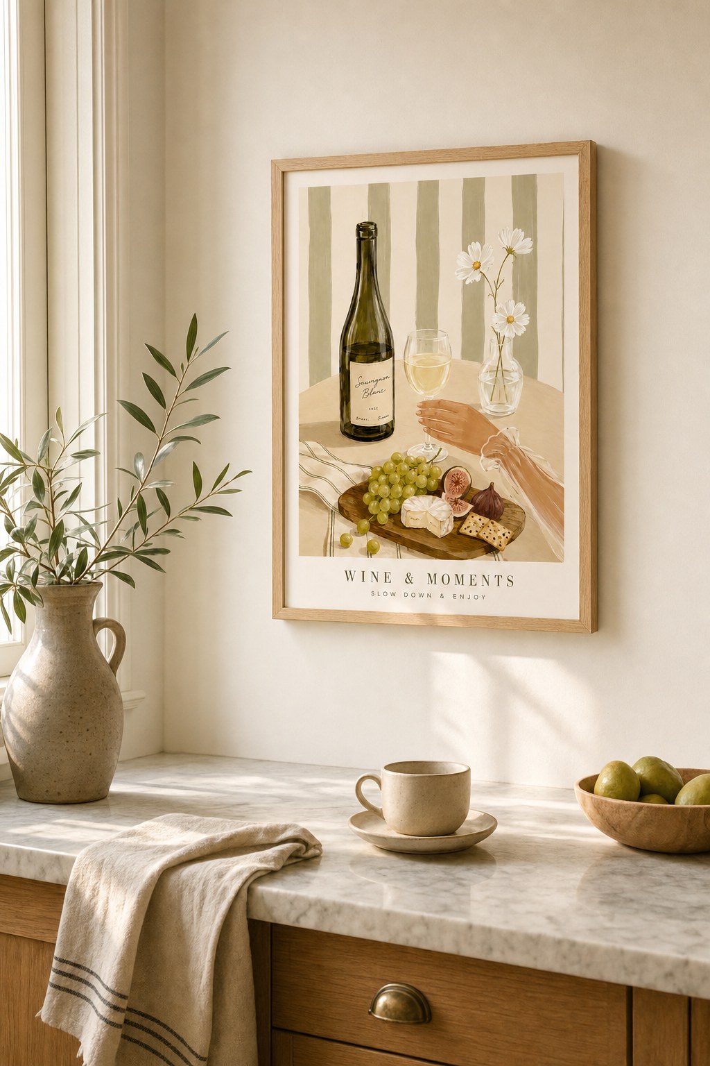 Wine and Moments, styled interior