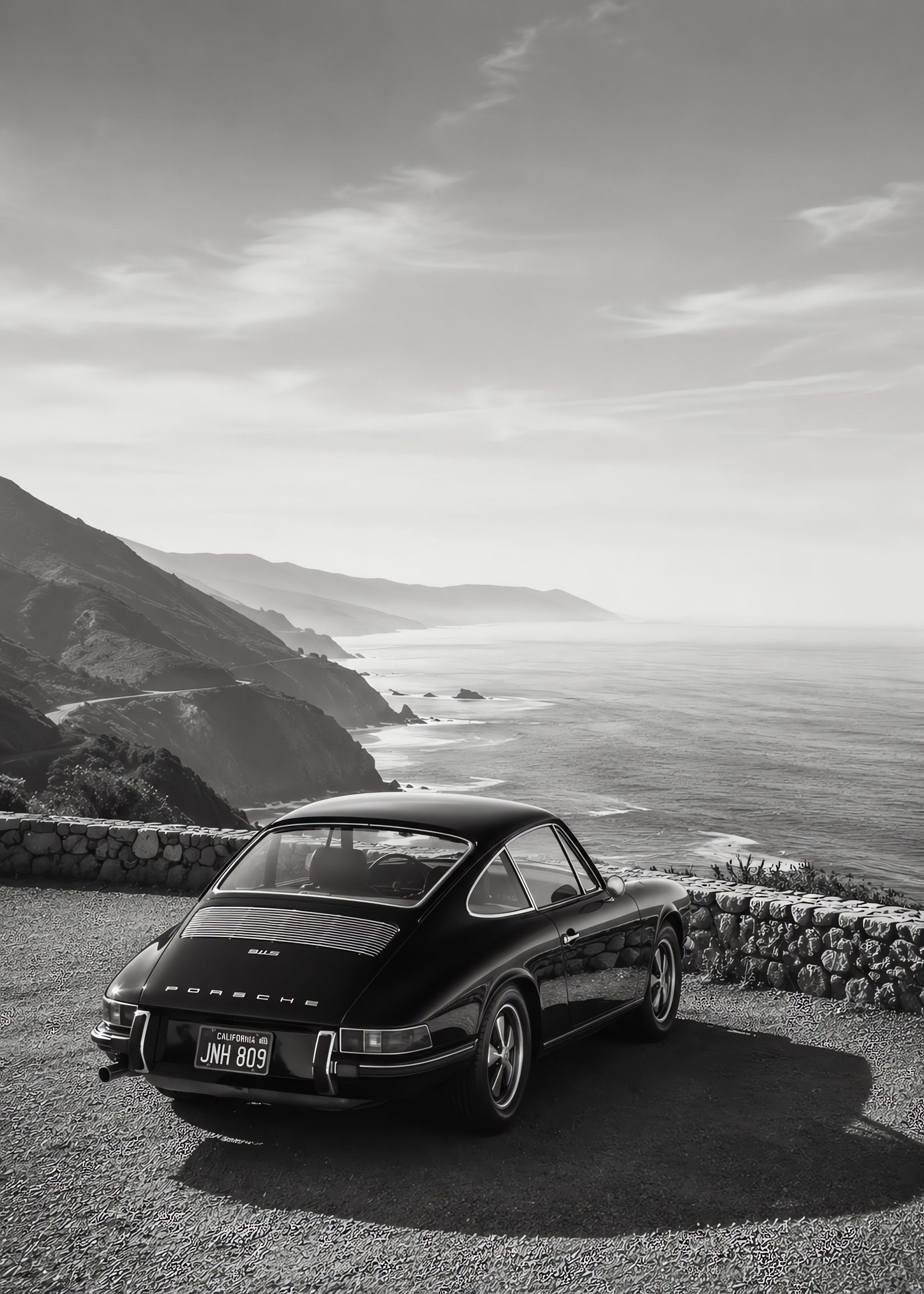 Coastal Road Escape, flat artwork