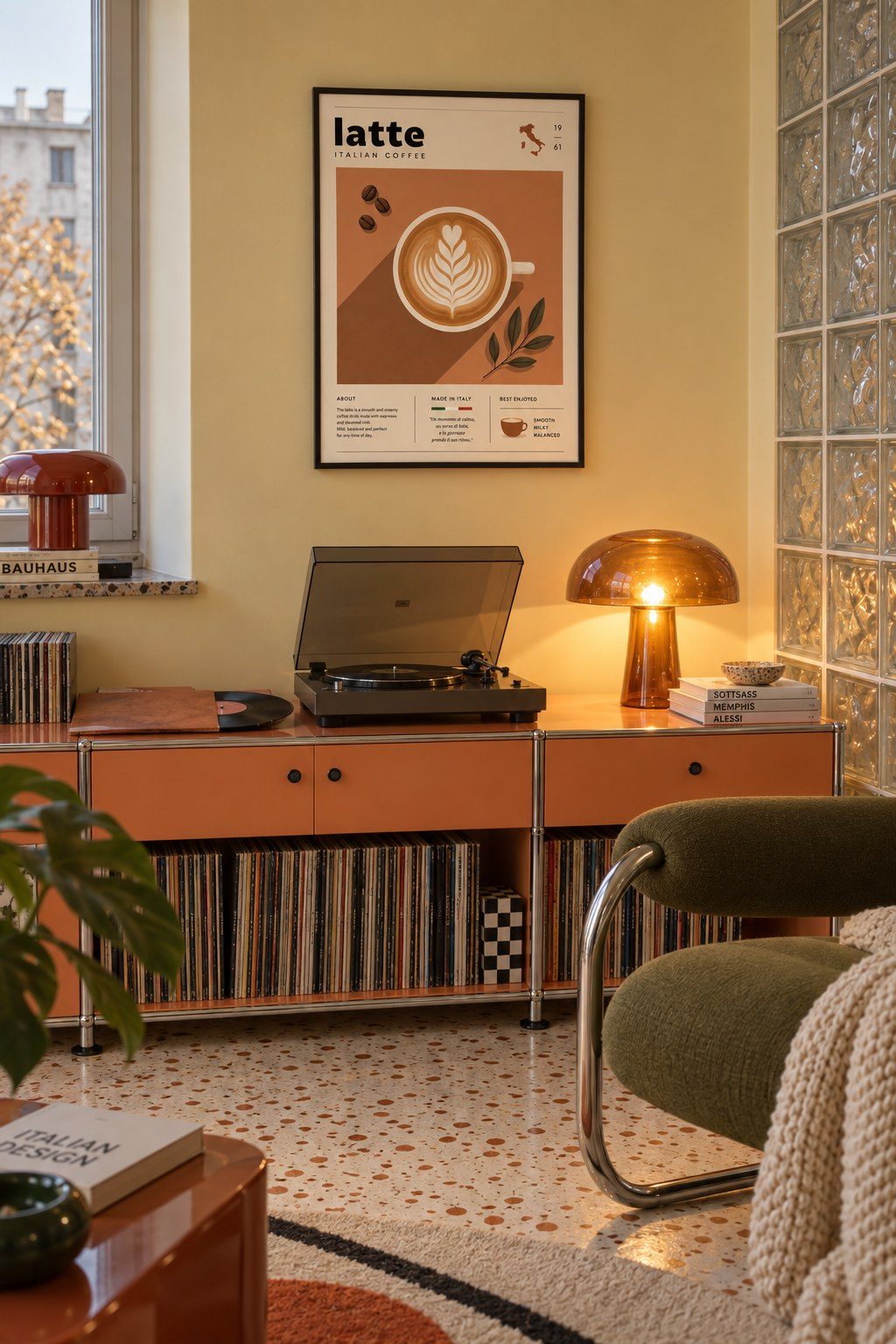 Italian Latte Moment, styled interior