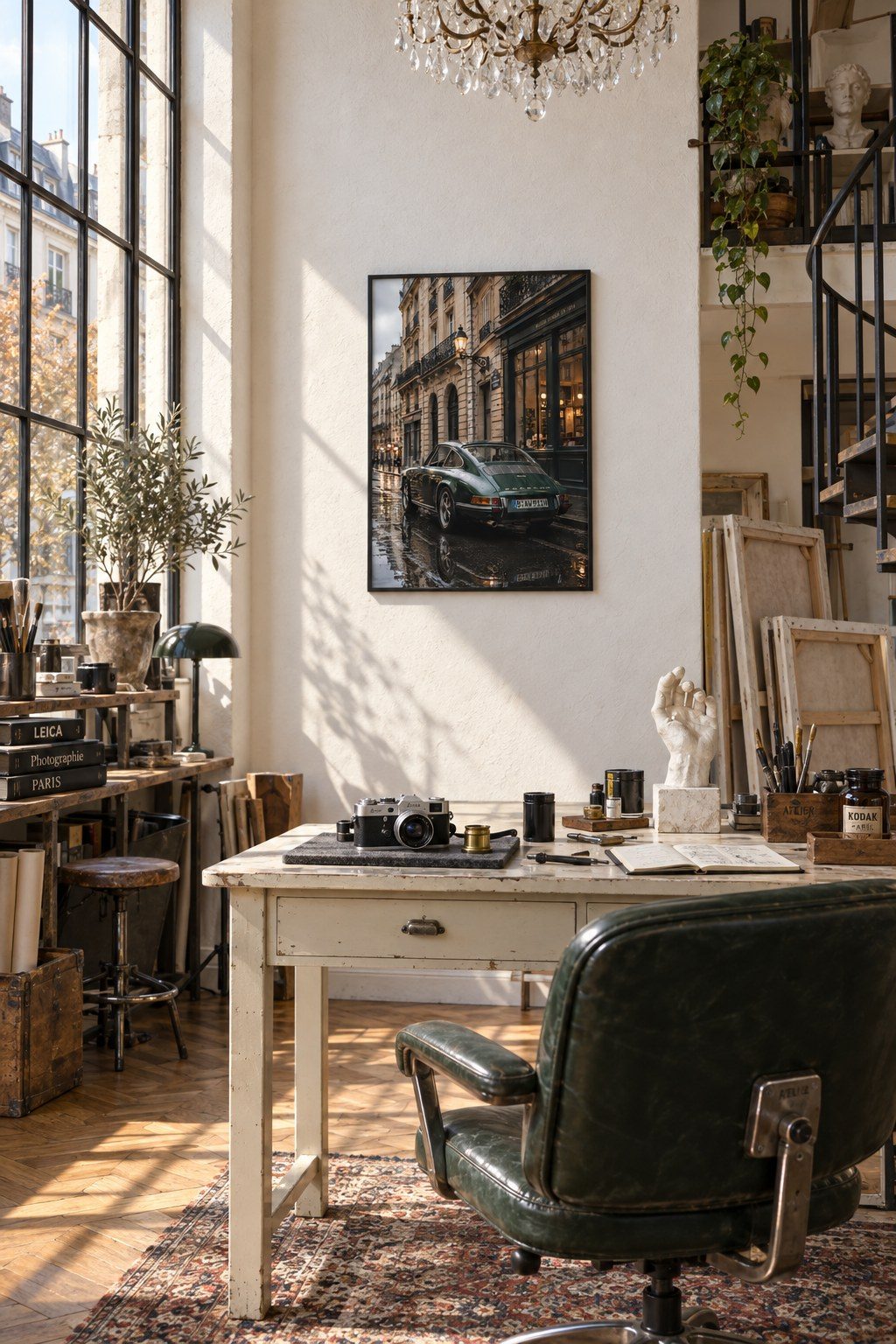 Rainy Paris Drive, styled interior