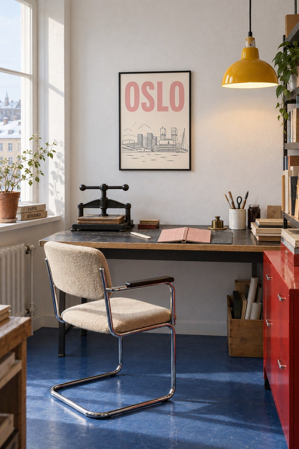Soft Oslo Skyline, styled interior