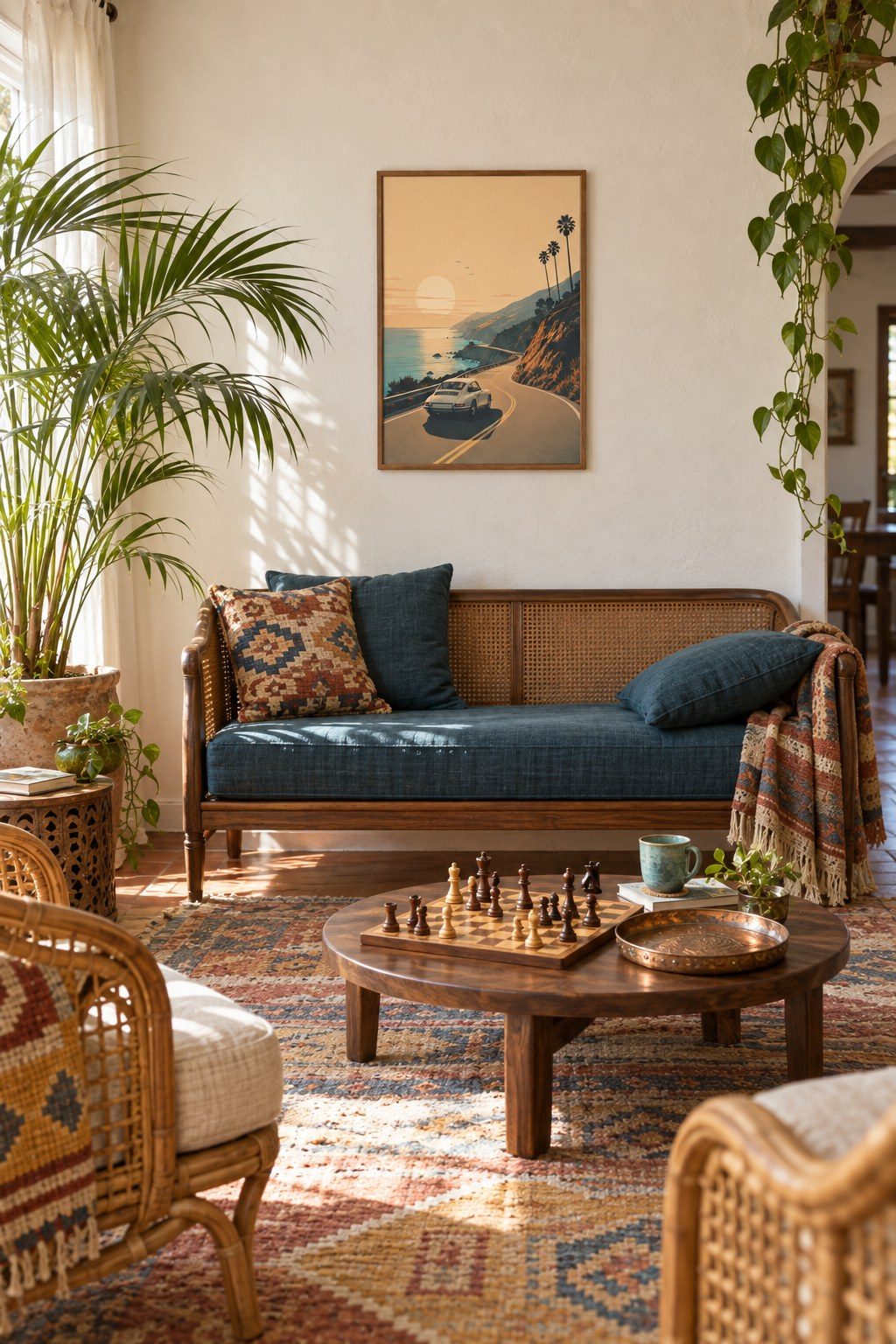 Sunset Coastal Drive, styled interior